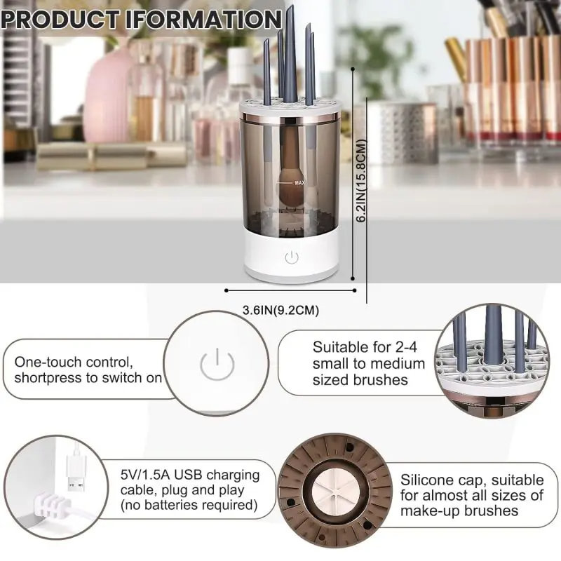 Automatic USB Operate Makeup Brushes Cleaner Machine