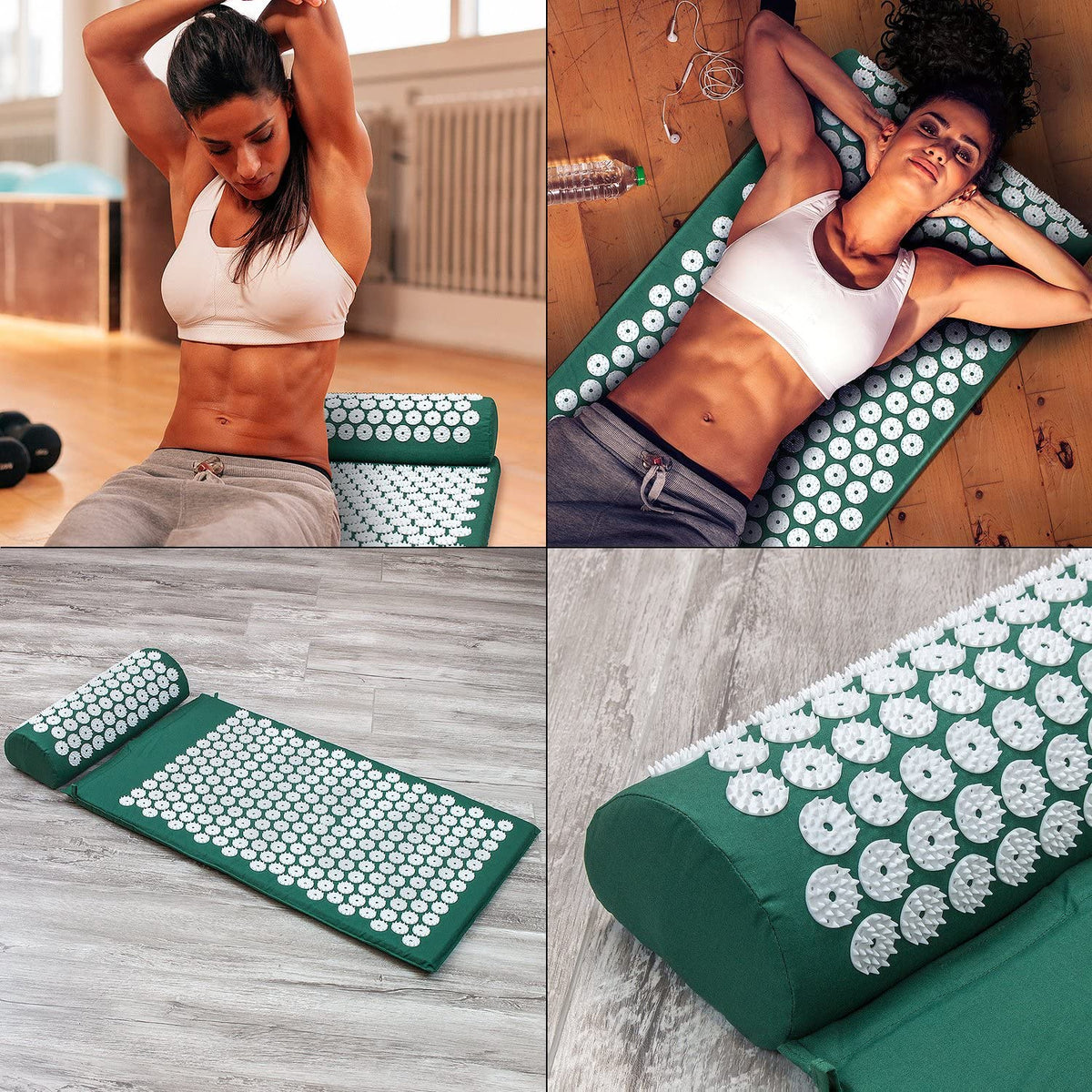Acupressure Mat and Pillow Set-Ideal for Back and Neck Pain Relief