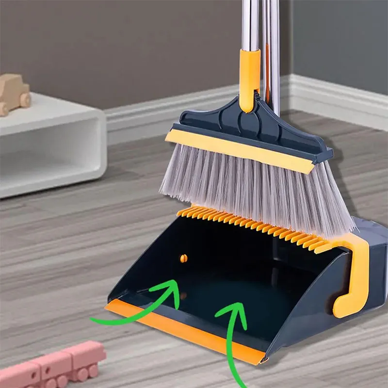 Attachable Broom with dustpan cleaning