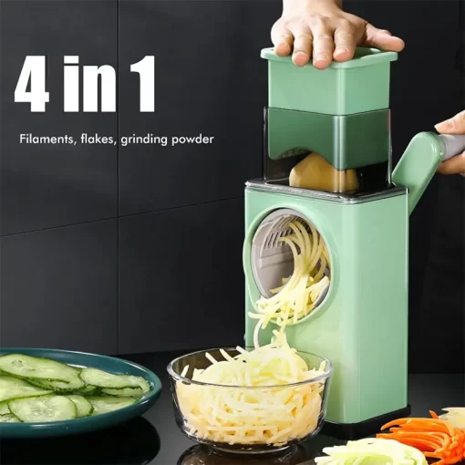 3 In 1 Manual Vegetable Slicer Rotary Cheese Grater