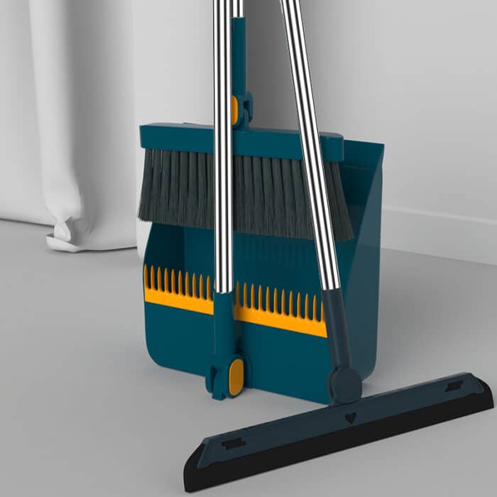 Attachable Broom with dustpan cleaning