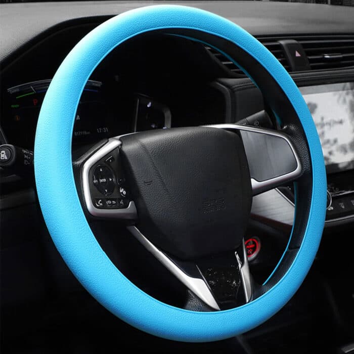 Car Silicone Steering Wheel Elastic Glove Cover Soft Durable Upgrade Auto Decoration Non Slip Universal