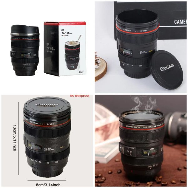 Stainless Steel Camera Coffee Lens Mug