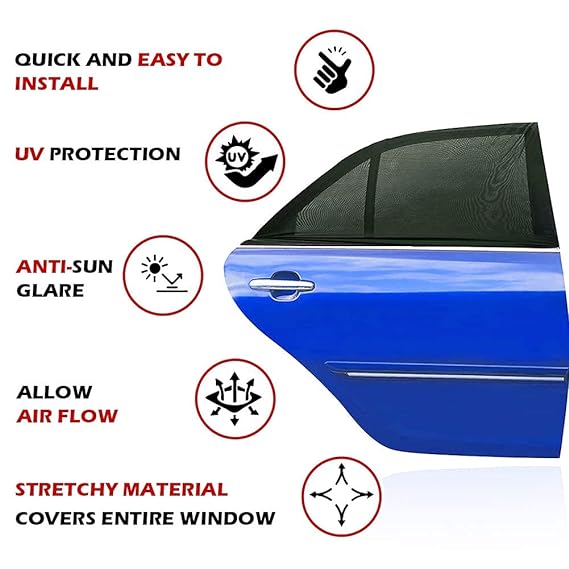 Universal Car Window Shades Breathable Mesh (4 Pc’s)
