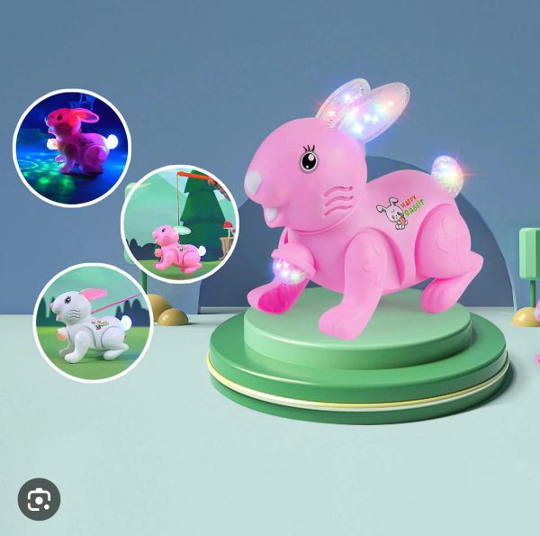 Walking Funny Bunny Glowing Lights And Music Toy For Kids